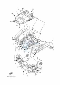 YFM450FWBD KODIAK 450 EPS (BEY2) drawing FRONT FENDER