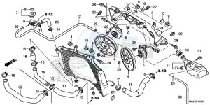 VFR1200FF VFR1200F UK - (E) drawing RADIATOR