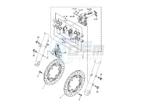 TDM 900 drawing FRONT BRAKE CALIPER