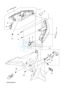 YPR125R XMAX 125 EVOLIS 125 (2DM3 2DM3) drawing TAILLIGHT