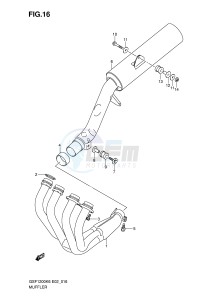 GSF1200 (E2) Bandit drawing MUFFLER