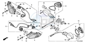 CBR1000RR9 Europe Direct - (ED / MME REP) drawing WINKER (CBR1000RR9,A/RA9, A)