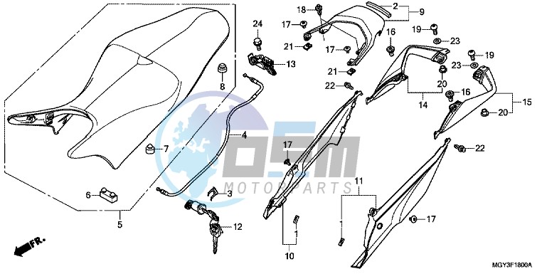 SEAT/REAR COWL