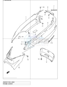 AN250 (E2) Burgman drawing FRAME COVER (MODEL K2)