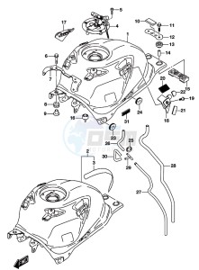 GSX-S125 drawing FUEL TANK (GSX-S125MLL8 P21)