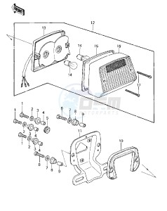 KZ 1000 A [KZ1000] (A3-A4) [KZ1000] drawing TAILLIGHT -- 79-80 A3_A3A_A4- -