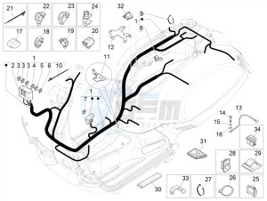 GTS 300 4T 4V IE ABS E3-E4 (NAFTA) drawing Main cable harness