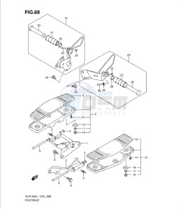 VLR1800 drawing FOOTREST (VLR1800TL1 E2)