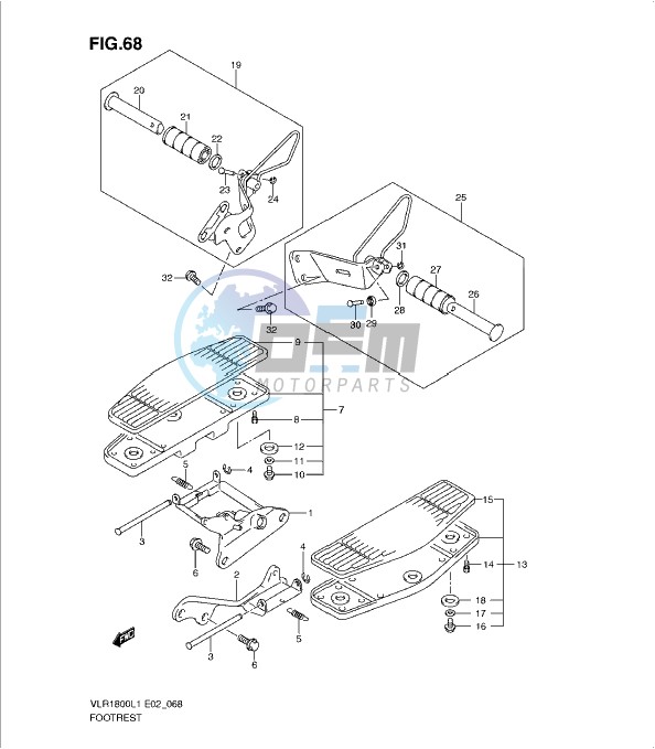 FOOTREST (VLR1800TL1 E2)