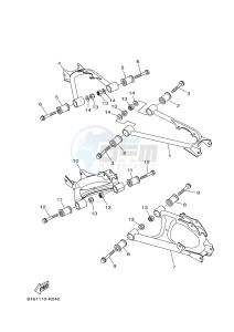 YFM700FWB KODIAK 700 CAMO (B169) drawing REAR ARM