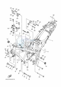 YZF250-A (B1X7) drawing FRAME