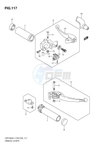 VZR1800 (E3) INTRUDER drawing HANDLE LEVER (VZR1800ZL1 E28)