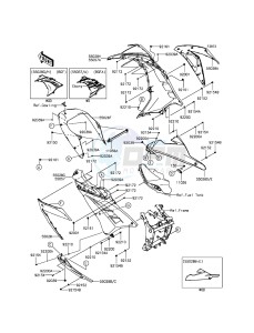 NINJA 300 ABS EX300BGF XX (EU ME A(FRICA) drawing Cowling Lowers