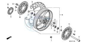 CB600F39 France - (F / CMF ST 25K) drawing FRONT WHEEL