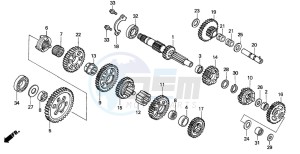 TRX300FW FOURTRAX 300 4X4 drawing TRANSMISSION