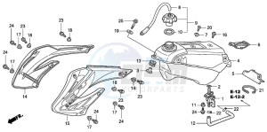 CR250R drawing FUEL TANK