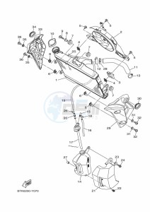 MT-07 MTN690 (BATX) drawing RADIATOR & HOSE