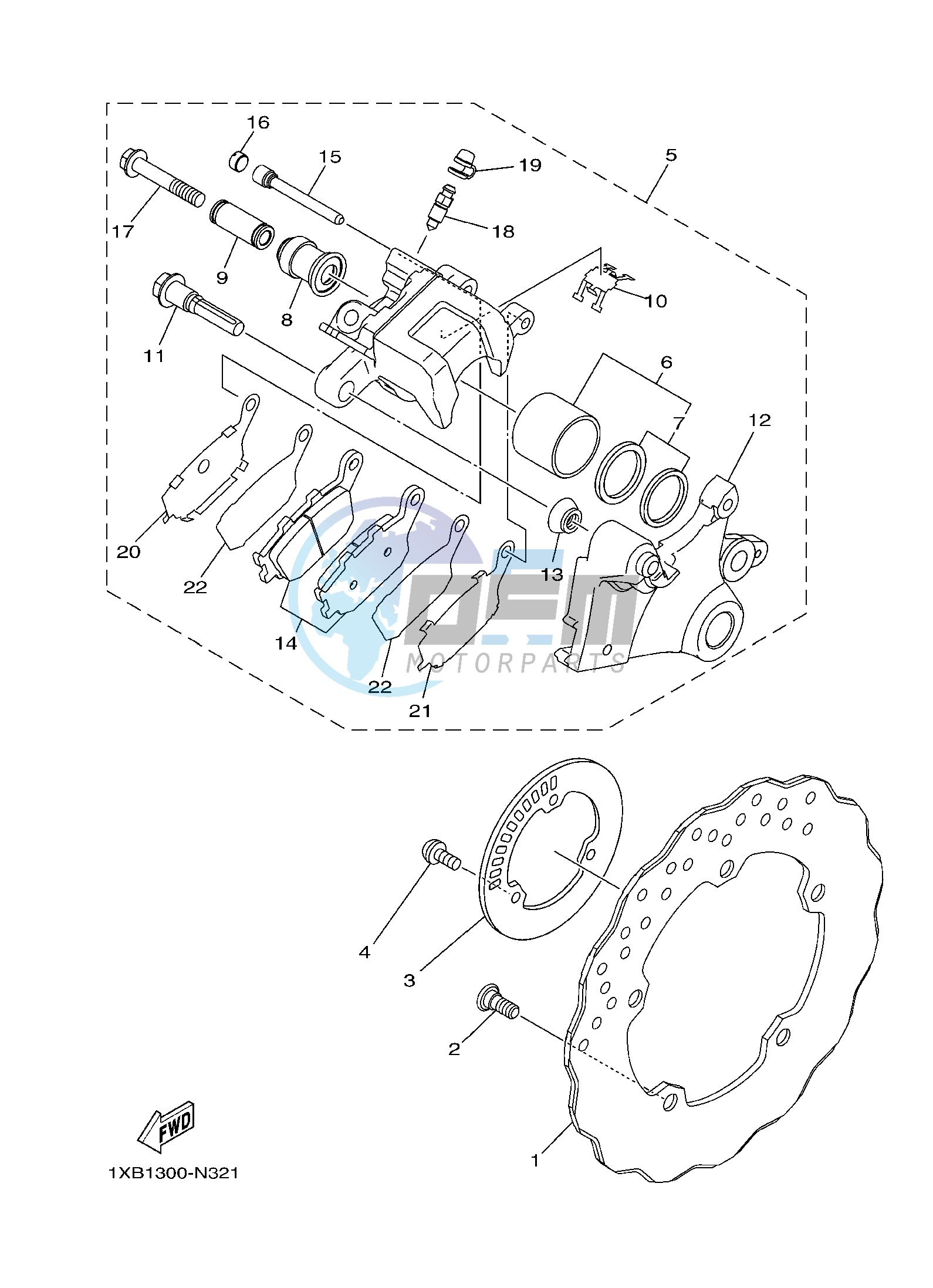 REAR BRAKE CALIPER