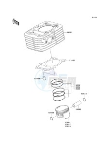 KLX 140 A [KLX140] (A8F-A9FA) A9FA drawing CYLINDER_PISTON-- S- -