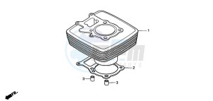 TRX250TM FOURTRAX RECON drawing CYLINDER