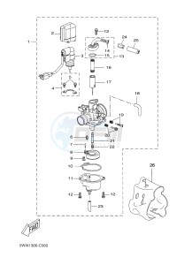 CW50N BOOSTER (2B7L 2B7M) drawing CARBURETOR