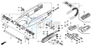 CRF250X drawing SWINGARM