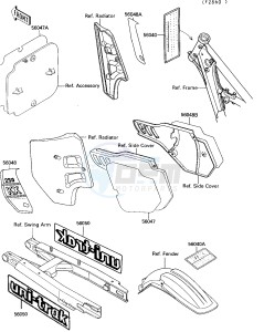 KX 250 G [KX250] (G1-G3) [KX250] drawing LABELS