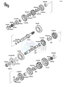 ZX 750 H [NINJA ZX-7] (H2) [NINJA ZX-7] drawing TRANSMISSION