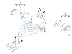 Stalker 50 Special Edition drawing Head lamp - Turn signal lamps