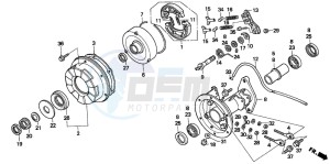 TRX200D FOURTRAX drawing REAR BRAKE DRUM