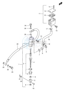 GSX400 (E30) drawing REAR MASTER CYLINDER