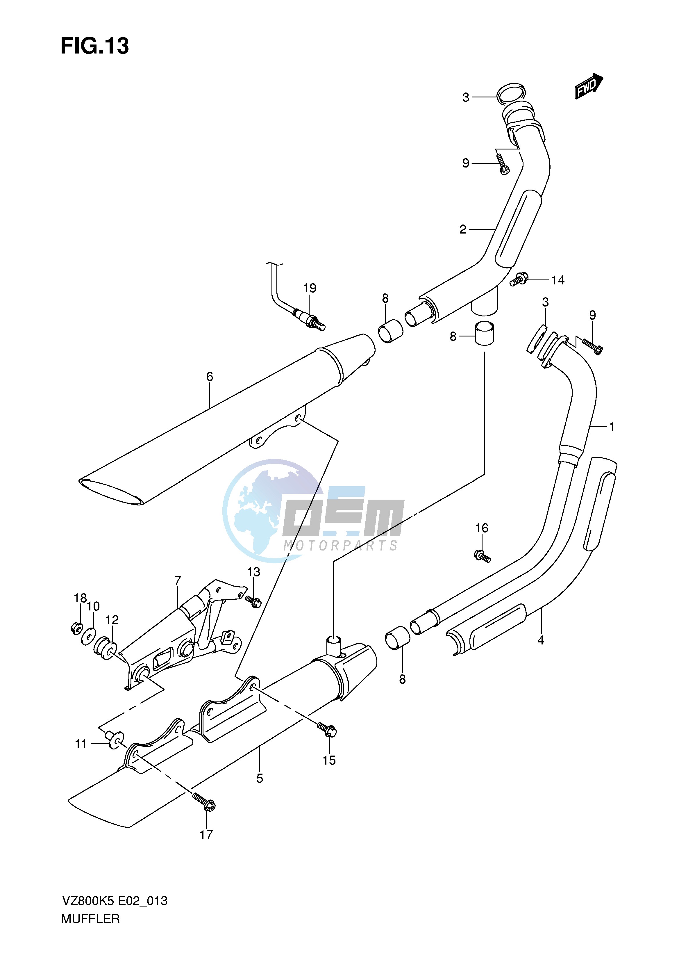 MUFFLER (MODEL K5 K6 K7 K8)