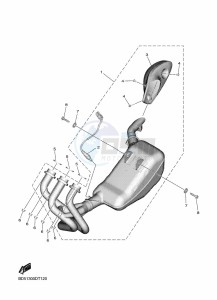 NIKEN MXT850 (BD5B) drawing EXHAUST