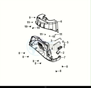 FIDDLE IV 50 (XG05W1-NL) (E5) (M1-M3) drawing FRONT FENDER