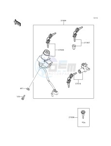 KZ 1000 P [POLICE 1000] (P15-P19) [POLICE 1000] drawing IGNITION SWITCH_LOCKS_REFLECTORS