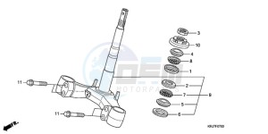 FES1259 UK - (E / MKH) drawing STEERING STEM