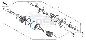 TRX250TM FOURTRAX drawing STARTING MOTOR (TRX250TM8,TRX250TE8)