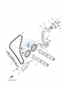 YZF320-A YZF-R3 (B7P3) drawing CAMSHAFT & CHAIN