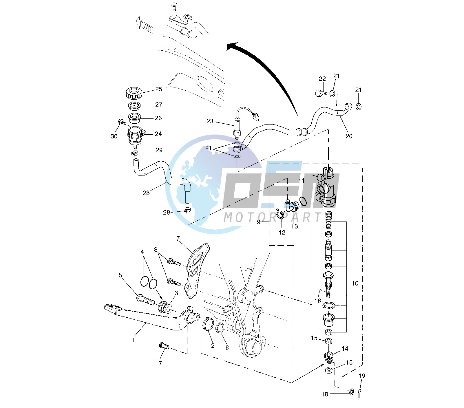 REAR MASTER CYLINDER