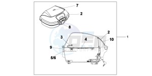 XL700V drawing 45L TOP BOX MOODY BLUE MET