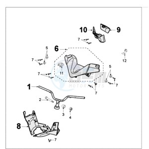 SAT 2 125 drawing HANDLEBARS UPPER COVER WITHOUT STRIP