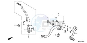 CRF150RBC drawing PEDAL/ KICK STARTER ARM