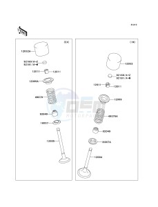 KX 250 T [KX250F] (T8F) T8F drawing VALVE-- S- -