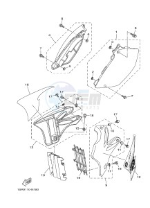 YZ125 (1SR9 1SRA 1SRB 1SRC 1SRC) drawing SIDE COVER