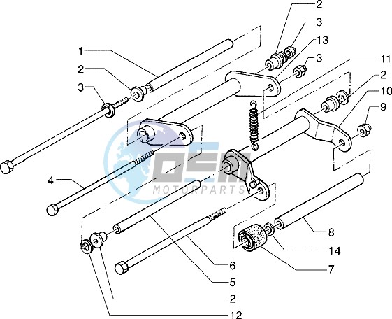 Swinging arm