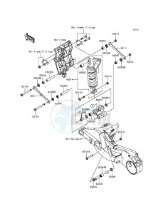 NINJA H2R ZX1000PFF EU drawing Suspension/Shock Absorber