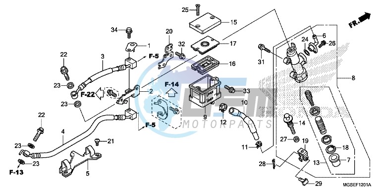 REAR BRAKE MASTER CYLINDER (NC700SA/ SD)