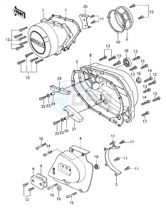 KZ 440 A [LTD] (A1) [LTD] drawing ENGINE COVERS -- 80 A1- -