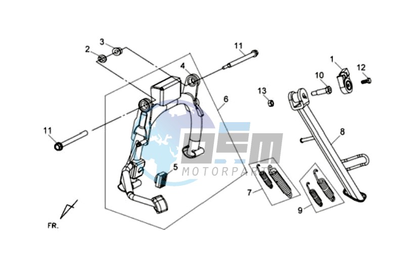 CENTRAL STAND / SIDE STAND / KICKSTARTER PEDAL