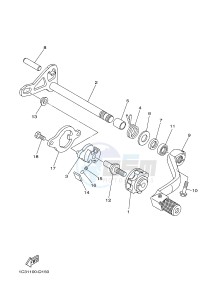 YZ125 (1SRM 1SRN 1SRP 1SRR 1SRR) drawing SHIFT SHAFT